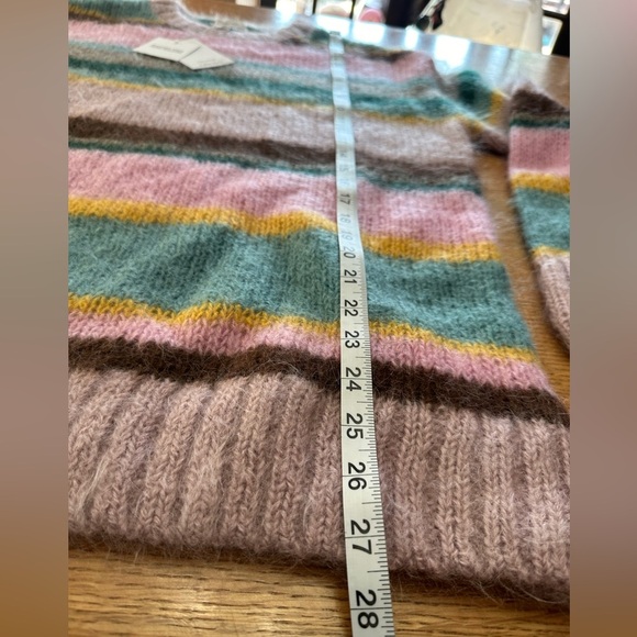 & Other Stories Relaxed Fit Mohair Striped Sweater 21” p2p, size small - Picture 4 of 12